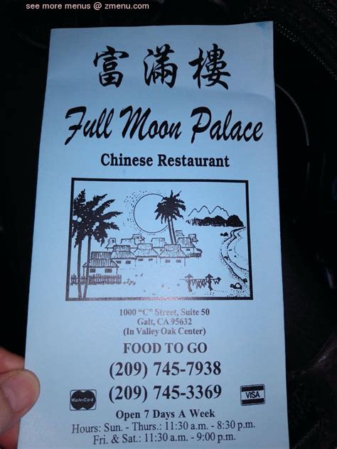 full moon palace menu|Online menu of FULL MOON PALACE, GALT